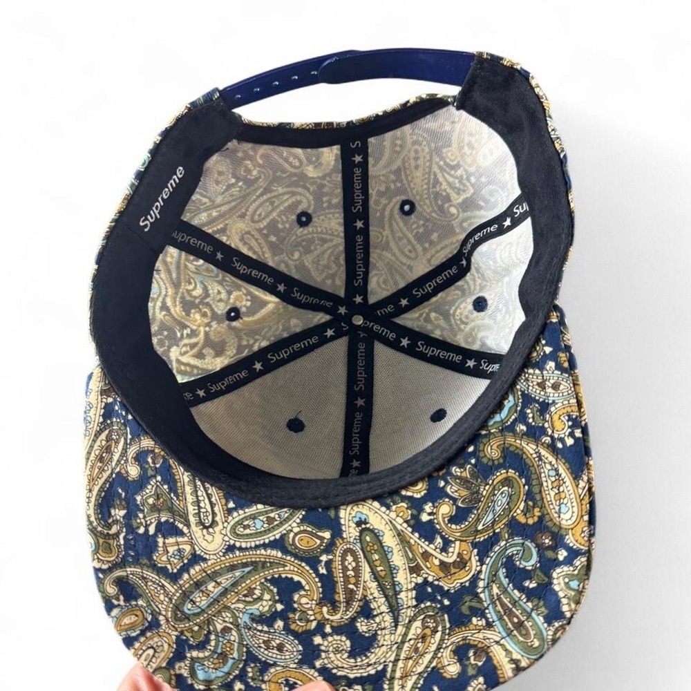 Rare Grail Supreme Navy Green Paisley Camp Cap - Picture 3 of 6